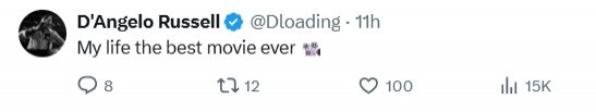 意有所指？拉塞尔发推：我的人生 就是最好的电影?️